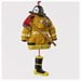 thumbnail image 2 of 4.5" Fireman Hat, Ax and Coat with Dangling Boots Christmas Ornament, 2 of 2