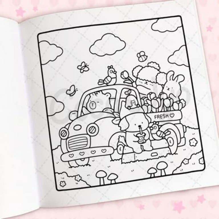 Coco Coco Wyo: Cozy Cuties: Coloring Book for Adults and Kids, 96 pages (Paperback)