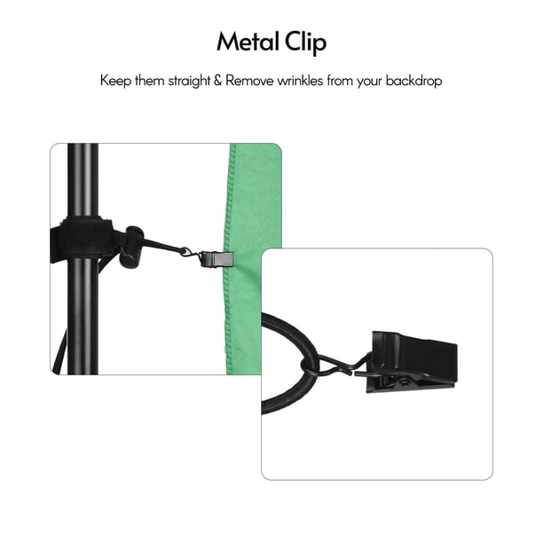 Andoer 8 paquetes de abrazaderas de muselina de fondo, soportes de clips de cuerda para estudio foto Andoer Abrazaderas de muselina de fondo