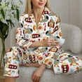 thumbnail image 6 of Saiise Submarines Print Women Soft Pajama Sets,Long Sleeve Sleepwear Button Up 2-Piece Pjs Lounge Sets-X-Large, 6 of 7