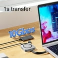 thumbnail image 4 of for NVMe Magnetic SSD Enclosure, SSD Enclosure 4K 60Hz Video Output 2TB Expansion 100W Quick Charging M.2 Interface  for Study Work Life, 4 of 7