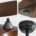 thumbnail image 3 of Sofucor 52" Matte Black Modern ABS Ceiling Fan with Remote, Reverse Airflow, 6 Wind Speed, 3 of 11