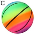 thumbnail image 1 of 9-inch Printed Football Basketball Rainbow Ball Color Inflatable Leather Bal√ L5Z0, 1 of 9