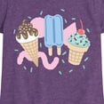 thumbnail image 3 of Instant Message - Ice Creams  - Toddler & Youth Girls Short Sleeve Graphic T-Shirt, 3 of 6