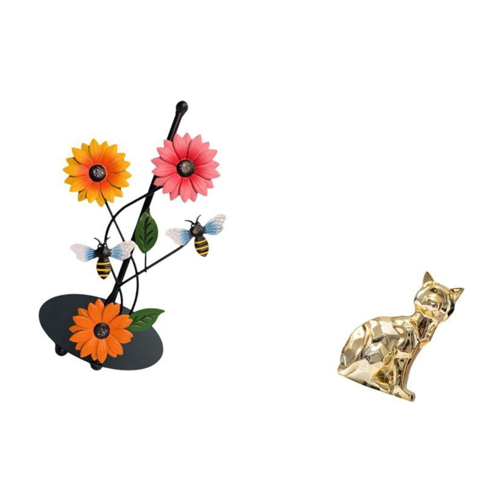 Fiocias Cat Paper Towel Holder Dispenser Non Slip Vertical Tissue Holder Rack Decorative Figurine Animal Sculpture Art Craft Ornament for Home Fireplace