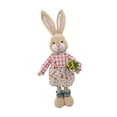thumbnail image 1 of Figura de conejo de Pascua, estatua de conejo, adorno de escritorio, artesanía, altura ajustable, de pie rosa, 1 of 7
