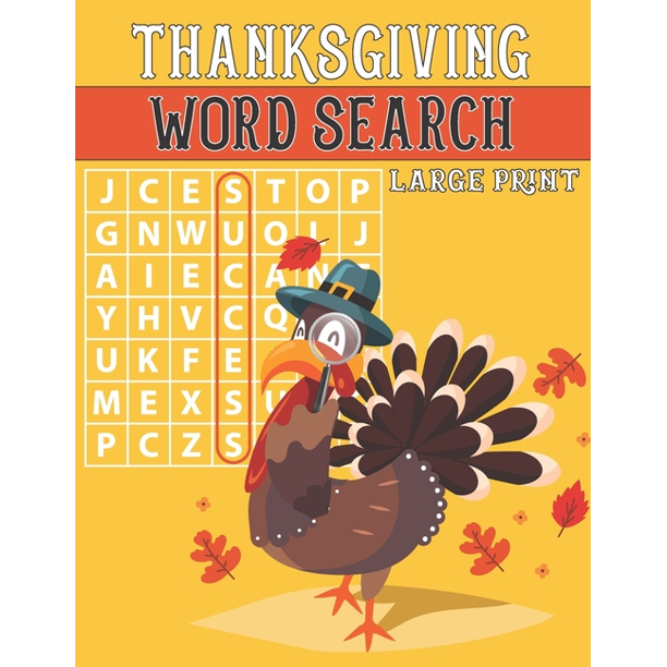 Thanksgiving Word Search Large Print : 100 Large Print ...