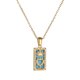 thumbnail image 1 of Collar cuadrado de aceite con gotas de diamantes y oro galvanizado vintage para mujer, acero inoxidable, moda, 1 of 1