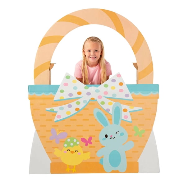 43" x 54" Easter Whimsy Basket Cardboard Cutout Stand-In Stand-Up