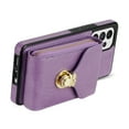 thumbnail image 4 of for Samsung Galaxy A52 5G/4G Case Wallet with Shoulder Strap for Women - Crossbody Lanyard,Zipper Pocket,Credit Card Holder,Shockproof - Metal Buckle Closure Premium PU Leather Case, Purple, 4 of 10