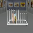 thumbnail image 3 of Modern Art Drying Rack, White Iron with 11.02lbs Capacity, Ventilated Partitions & Anti-Scratch Edges, Perfect for Canvas Boards/Posters/Panels Storage, 3 of 16