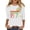 #098-White, variant on Craaazy Women's 1976 Casual Letter Printed 50th Birthday 3/4 Sleeve T-shirts Gifts