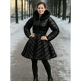 thumbnail image 4 of Women Premium Lightweight Winter Puffer Jacket Quilted Down Black Jacket-S, 4 of 9