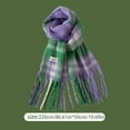 thumbnail image 2 of Splozh Winter Women Warm Scarf Women's Long Plaid Blanket Scarf Thick Winter and Autumn Warm Scarf Plaid Scarf Wrap Shawl Women's Gift Purple,One Size, 2 of 4
