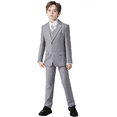 thumbnail image 2 of Boys Suits 5 Piece Set Slim Fit Grey Kids Wedding Outfit Boys Dresswear Up, 2 of 5