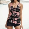 thumbnail image 1 of WILLBEST Traje De Baño Mujer Arena Traje De Baño De Dos Piezas Con Estampado Floral Para Mujer Traje De Baño Sin Mangas Con Pantalones Cortos Trajes De Baño, 1 of 6