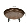 thumbnail image 3 of 14 inch Plant Dolly Caddy Stand Heavy Wheel Duty Pot Rolling Black Patio Planter, 3 of 16