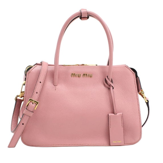 Pre-Owned Miu Miu MIU Outlet Handbag 2-Way Madras Women's Pink
