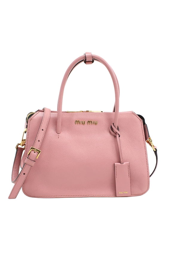 Pre-Owned Miu Miu MIU Outlet Handbag 2-Way Madras Women's Pink