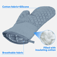 thumbnail image 6 of SUGARDAY Silicone Pot Holders and Oven Mitts Sets Kitchen Gloves Heat-Resistant Non-Slip for Baking Cooking Blue 4pcs, 6 of 8
