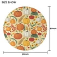 thumbnail image 6 of Fall Pumpkins Sunflowers Autumn Pattern Round Tablecloth 60" X 60",Wrinkle Wipeable Table Cloth for Kitchen Dining Room Picnic Patio Party, 6 of 6