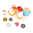 thumbnail image 1 of Juego de té de madera, juego de fiesta de té para niñas pequeñas, juego de té de juguetes de comida para pequeños, accesorios de cocina de juego Sunnimix Juegos de imaginación en la cocina, 1 of 8
