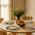 thumbnail image 5 of Yellow Geometric Round Placemats Set of 4 for Dinning Tables,Heat-proof Braided Table Mats 13 Inch,Gray Black Retro Abstract Stripes Lines Washable Place Mat for Kitchen Restaurant Party Table Decor, 5 of 9