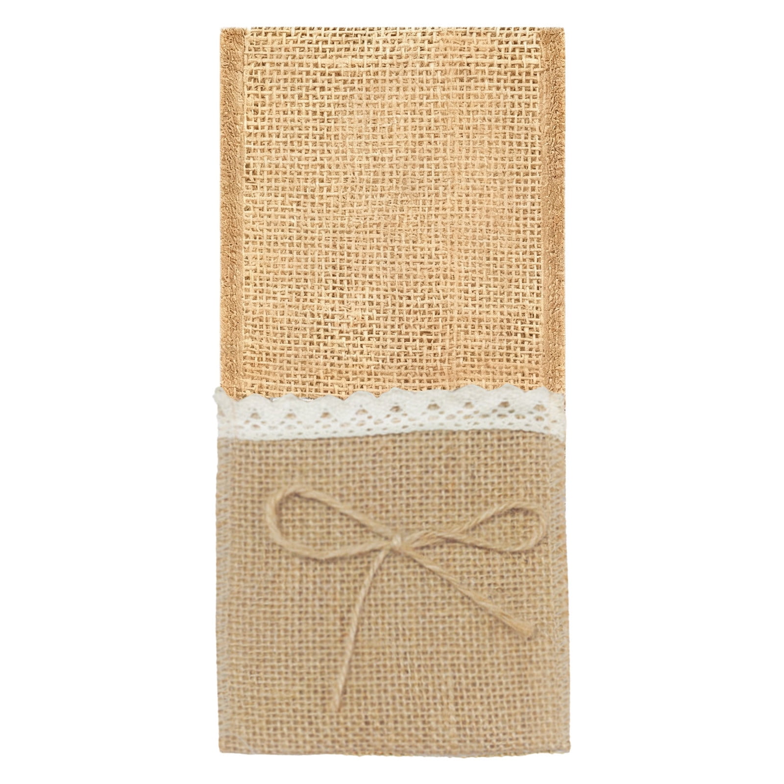 30Pc Cutlery Holder,Natural Burlap Tableware Utensil Holders,Burlap Lace Silverware Holder Linen Knife And Forks Cutlery Pouch Bag,Linen And Lace Cutlery Storage Bag For Vintage Rustic Wedding Party