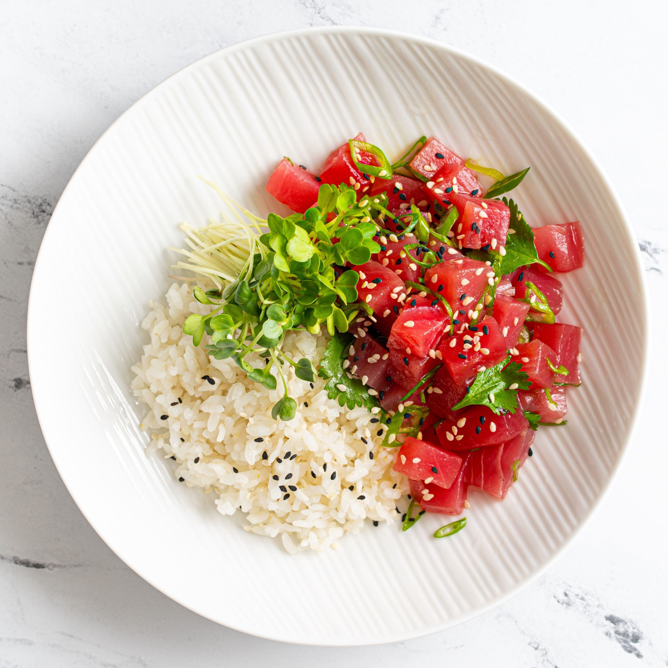 Ahi Tuna Poke Kit, Natural Blue, with Hawaiian-Inspired Sauce, 9 oz carton , (Frozen Ahi Tuna Cubes and Sauce Pack)