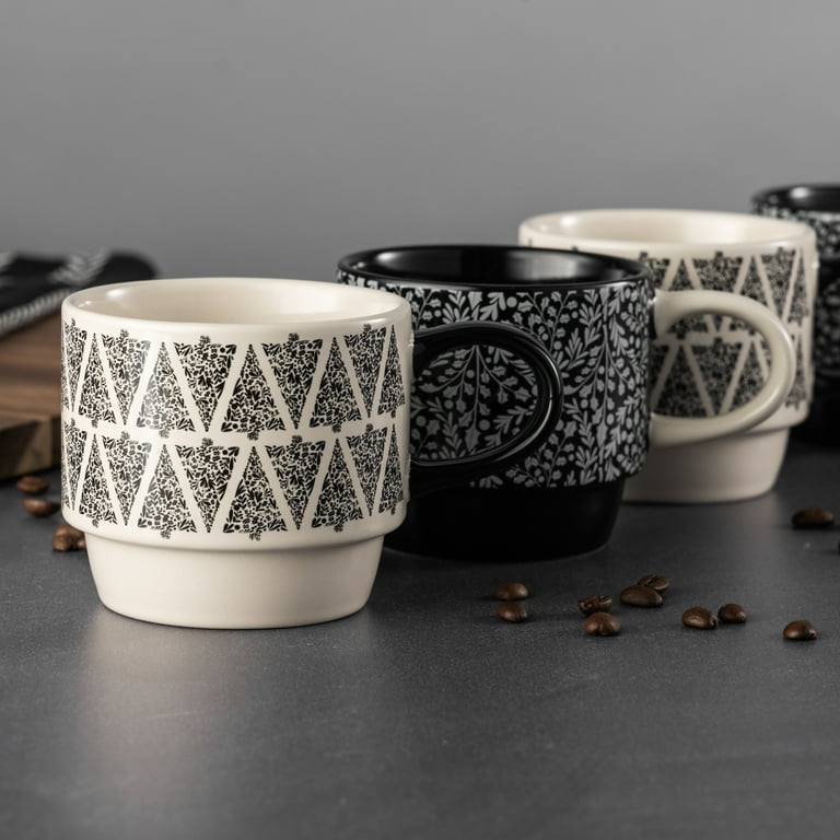 Thyme & Table 10.5 fl oz Assorted Holiday Tree Print Ceramic