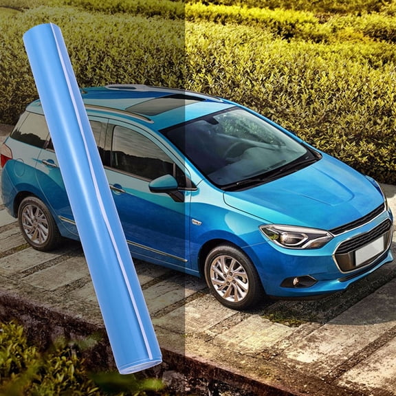 HOOWIFFY Blue PVC Car Sticker Film Waterproof Self Adhesive Car Wrap Vinyl with Air Bubble Free Application