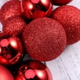 thumbnail image 6 of Christmas Door Wreath Christmas Ball Ornament Decoration Christmas Wreath for Home Party Decoration Red, 6 of 8