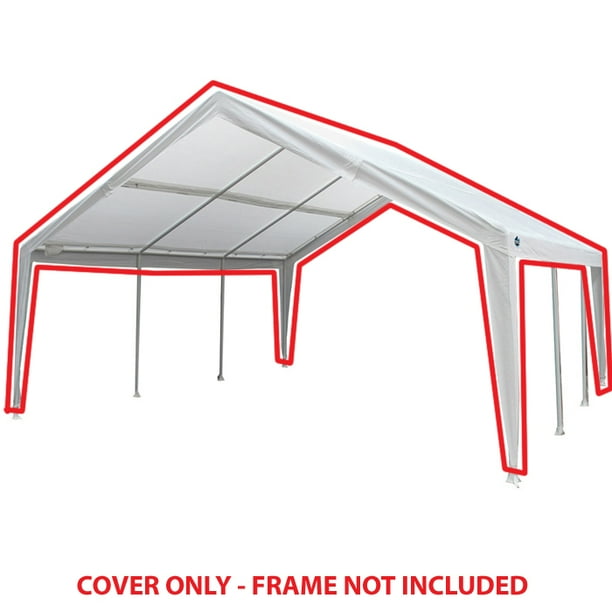King Canopy 12 ft x 20 ft/20 ft x 20 ft White Fitted Expandable Canopy