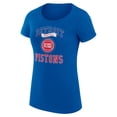 thumbnail image 2 of Women's G-III 4Her by Carl Banks Blue Detroit Pistons Super-Slim Fit Lightweight Team Logo T-Shirt, 2 of 3