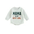 thumbnail image 1 of ZAXARRA Baby Boy Romper, Long Sleeve Crew Neck Letters Print Fall Bodysuit Clothes for Casual Daily, 1 of 7