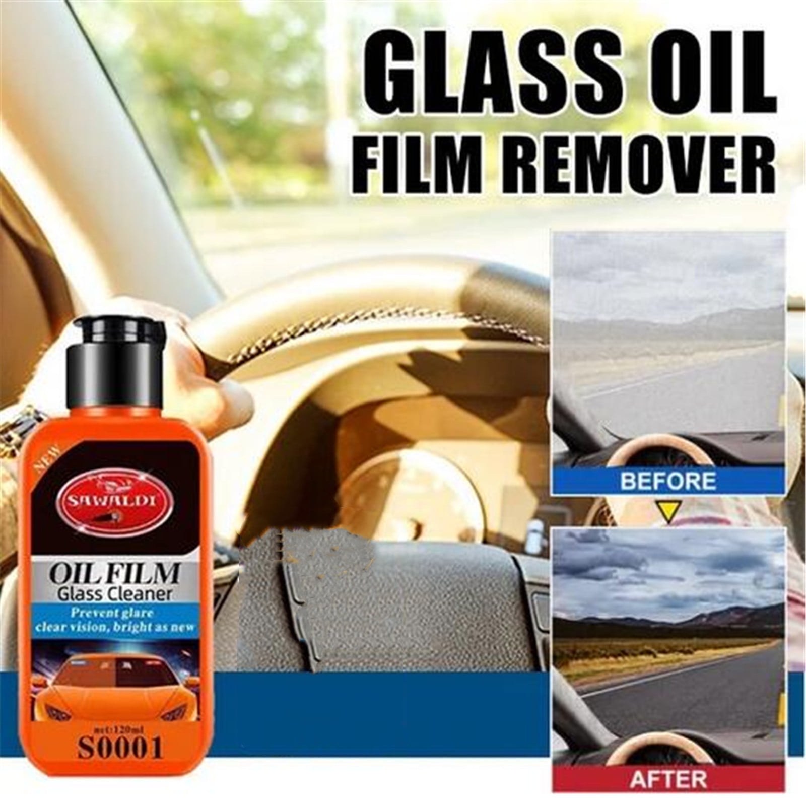 Cadorn Car Oil Film Removal Paste, Glass Stain & Water Mark Cleaner, Auto Windshield Polishing & Decontamination Kit