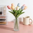 thumbnail image 6 of Glass Bud Vase, Small Clear Decorative Flower Vase, Transparent Tabletop Accent, Minimalist Vessel for Home, Living Room, Bedroom, Office & Floral Arrangement Decor, 6 of 6