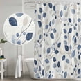 thumbnail image 4 of Blue Botanical Shower Curtain Set - 72" x 78" Washable Bathtub Curtain with 12 Hooks, Summer Leaves Pastoral Elegant Waterproof Fabric Stall Shower Curtains for Bathroom/Bathtub Décor, 4 of 6