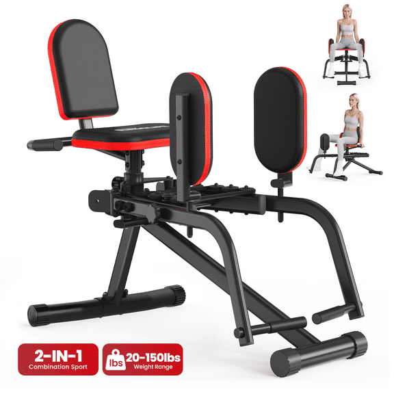 HXD-ERGO Hip Abductor Adductor Machine, 6-Level Adjustable, Plush Padding, Compact, for Home Gym, Women and Men