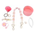 thumbnail image 1 of Cup Accessories Set Cup Decoration Set Straw Cap Cup Flower Keychain Plush Ball Pendant for Water Bottle Pink, 1 of 4