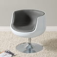 thumbnail image 2 of CorLiving Mod Modern Bonded Leather Barrel Chair, 2 of 7