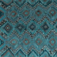 thumbnail image 1 of Ahgly Company Indoor Square Southwestern Light Blue Country Area Rugs, 3' Square, 1 of 4