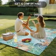 thumbnail image 4 of Coastal Outdoor Rug for Patio/Deck/Porch, Non-Slip Large Area Rug 3 x 5 Ft, Summer Nautical Beach Coral Starfish Blue Ombre Indoor Outdoor Rugs Washable Area Rugs, Camping Rug Carpet Runner, 4 of 8