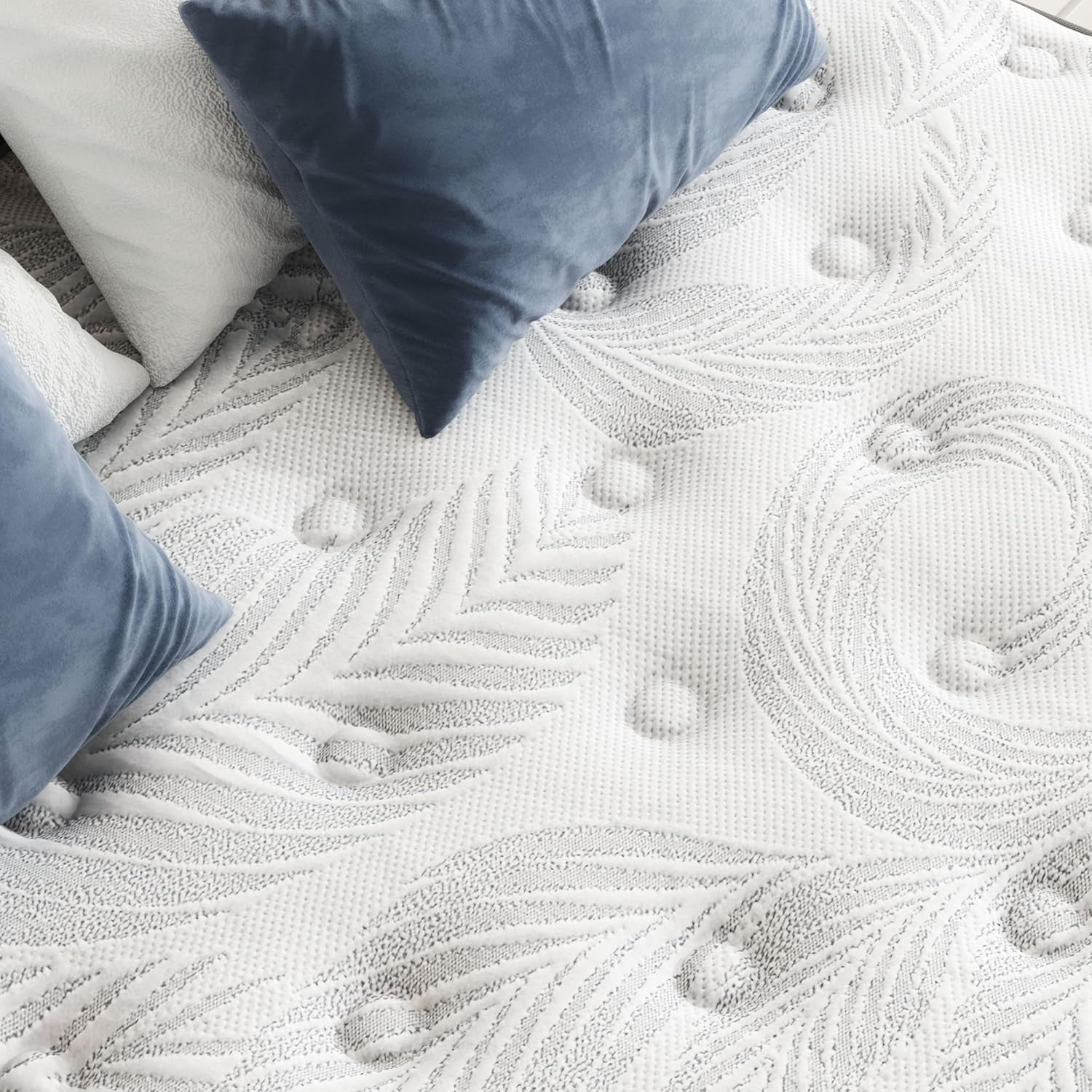 Queen Size Mattresses ,6V-Sermmoo 12 inch Gel Memory Foam Hybrid Pocket Spring Mattress in a Box,Adult