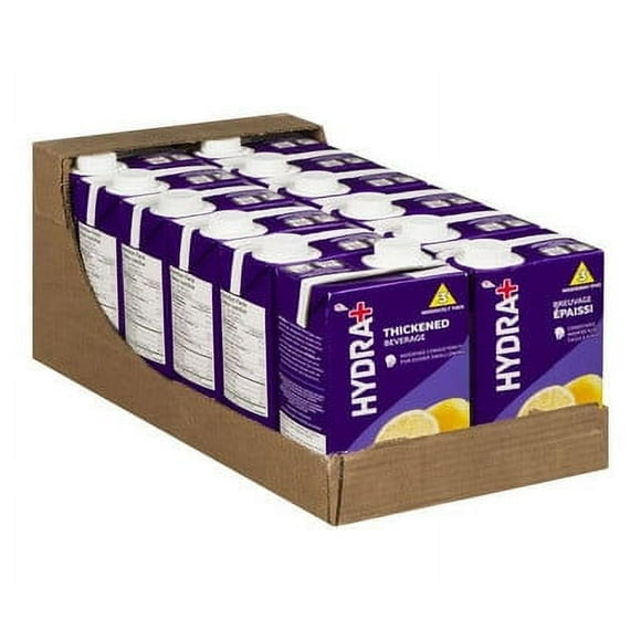 Hydra+ Water Thick Lemon IDDSI 3 1 L/33.8 oz (12/Case) Ready to Drink