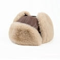 thumbnail image 3 of Winter Aviator Trapper Hat PU Leather Pilot Cap with Ear Flaps Warm Lined Unisex, 3 of 8