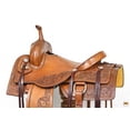 thumbnail image 4 of 14 In HILASON Horse Cutting Cutter Trail Pleasure American Leather Saddle, 4 of 7