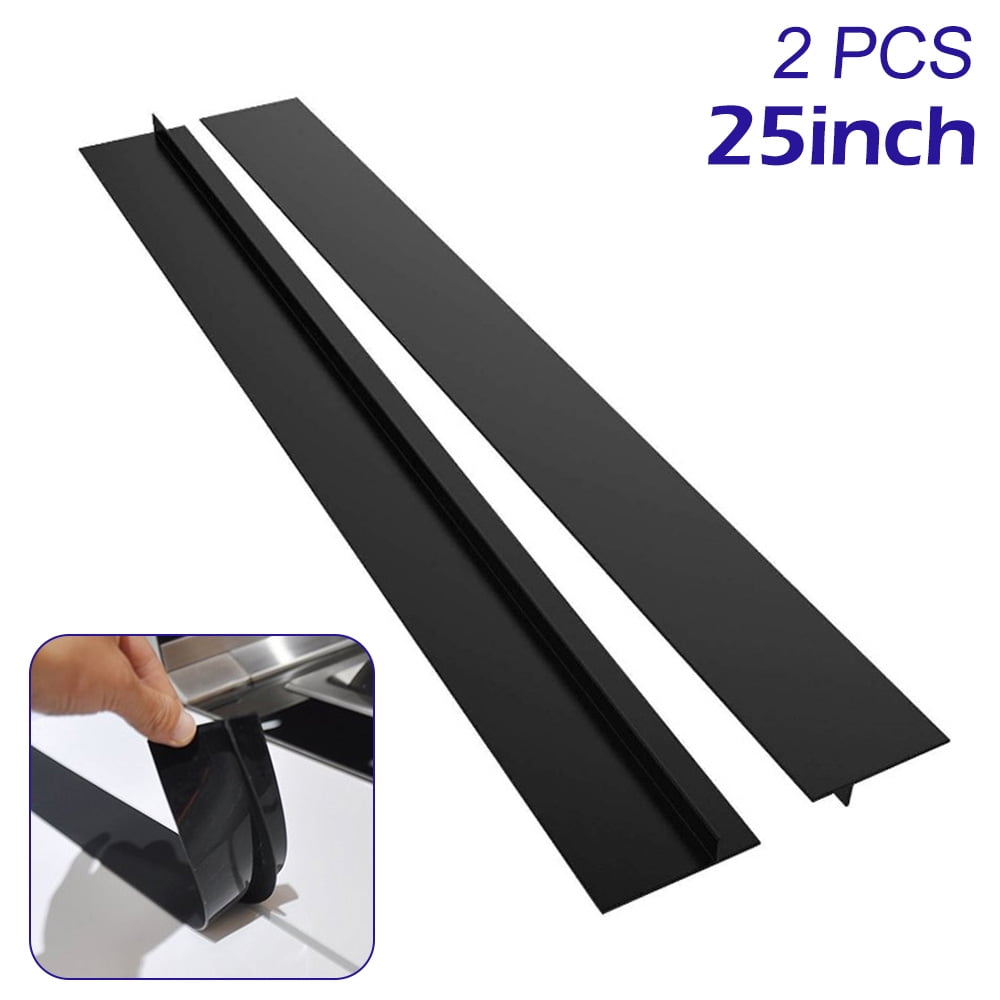 2 pcs Silicone Kitchen Stove Counter Gap Cover Oven Guard Spill Seal Slit Filler 