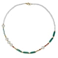 thumbnail image 1 of Collier Ras du Cou Perles Bohème : Collier Ras du Cou Décoratif en Fausses Perles pour la Plage, 1 of 10