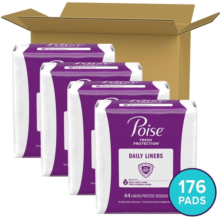 Poise Microliners Long Length Lightest Absorbency 50 Ct. (Pack of